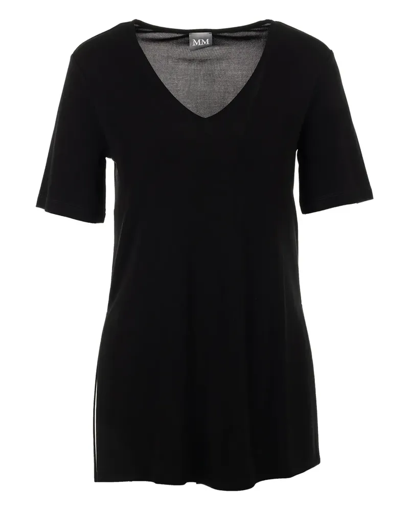 Max Mara Top mit V-Ausschnitt - Schwarz Schwarz