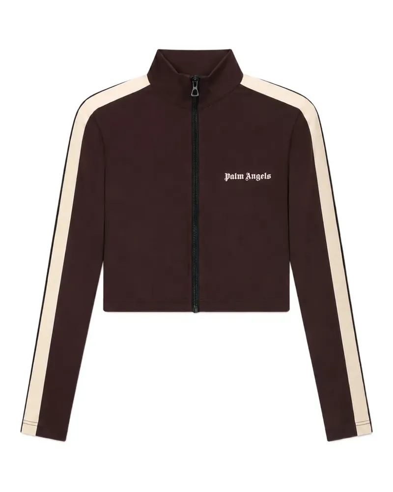 Palm Angels side-stripe zip-up sweatshirt - Braun Braun