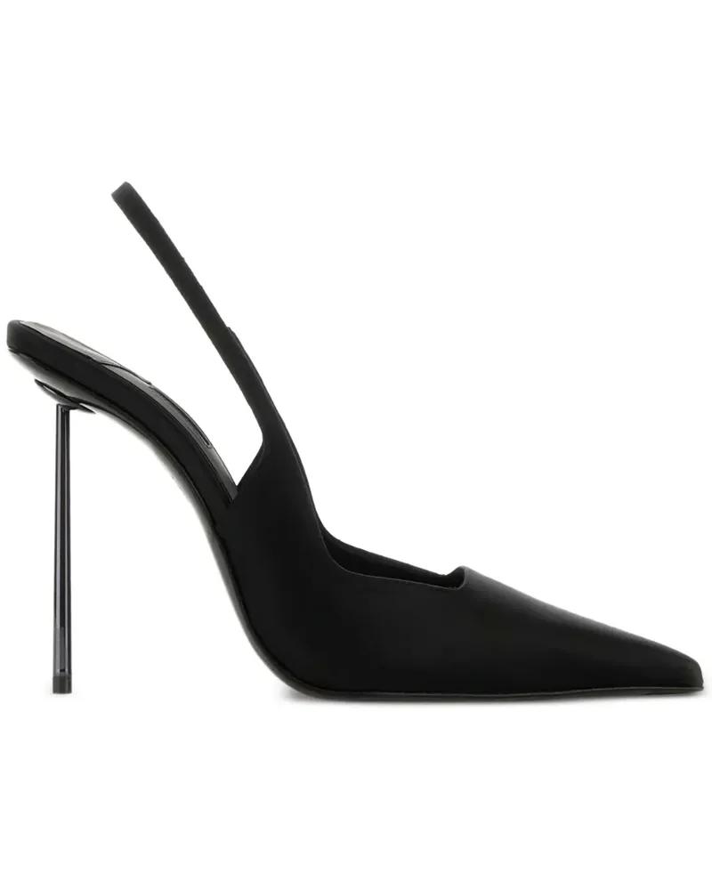 Le Silla Slingback-Pumps aus Satin 110mm - Schwarz Schwarz