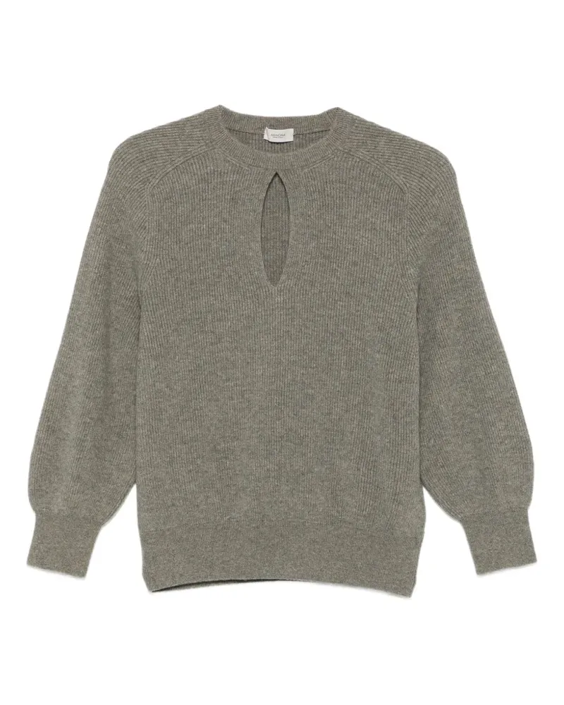 AGNONA cut-out ribbed-knit sweater - Nude Nude