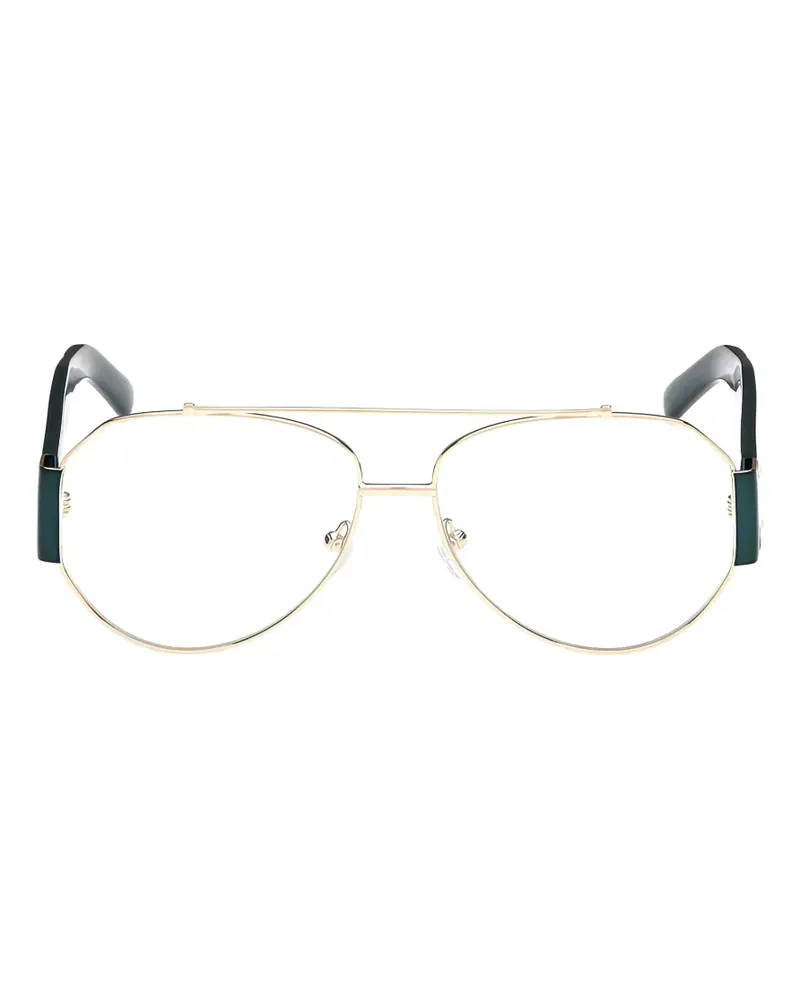 MCM double-bridge pilot-frame glasses - Gold Gold