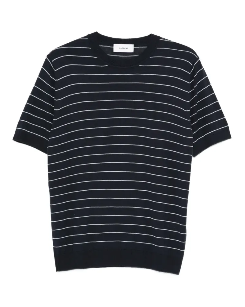 LARDINI striped knitted T-shirt - Blau Blau