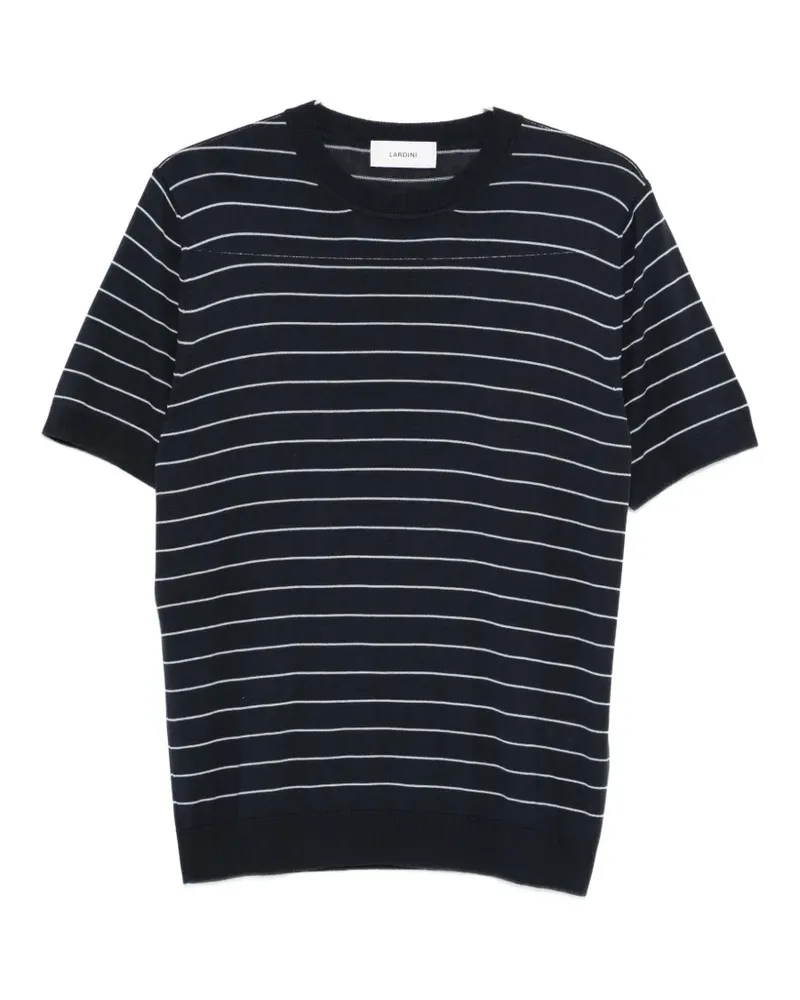 LARDINI striped knitted T-shirt - Blau Blau