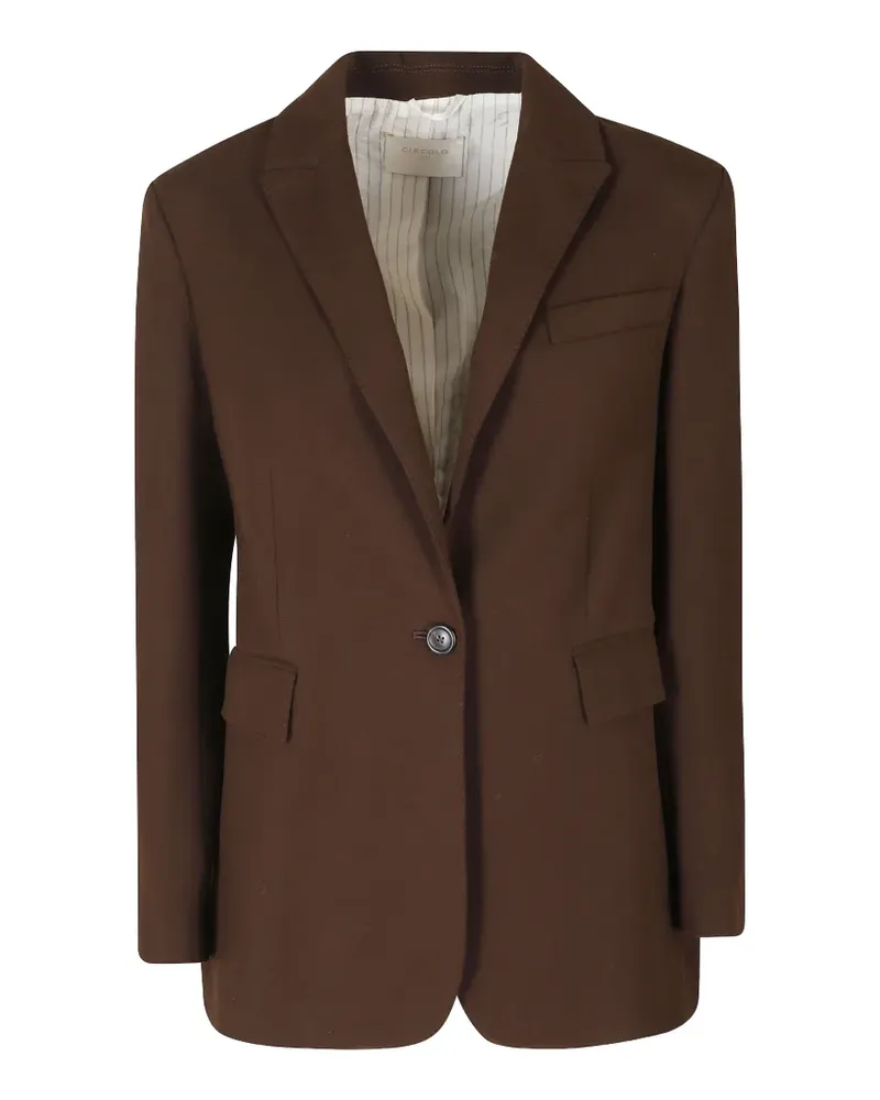 CIRCOLO 1901 single-breasted blazer - Braun Braun