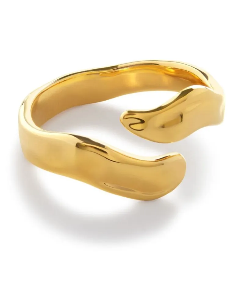 Monica Vinader Offener The Wave Ring Gold