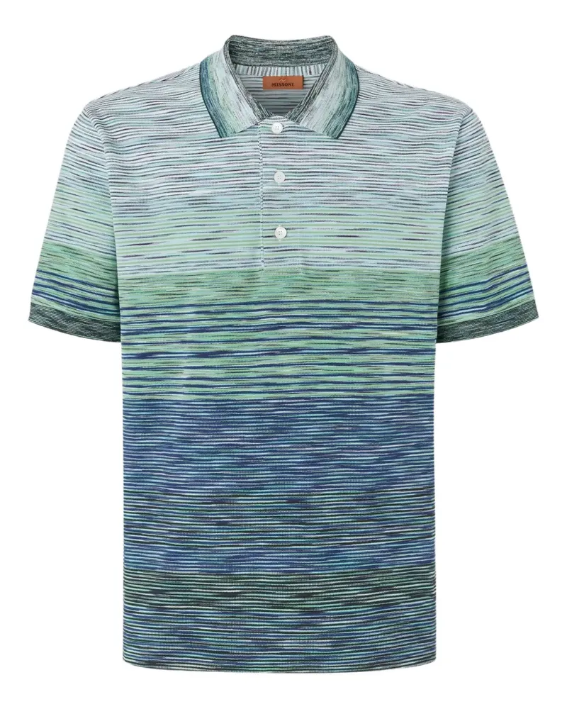 Missoni Gestreiftes Poloshirt - Grün Grün