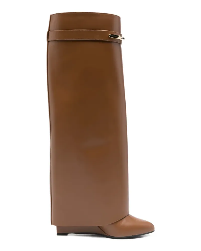 Givenchy Shark leather knee-high boots - Braun Braun