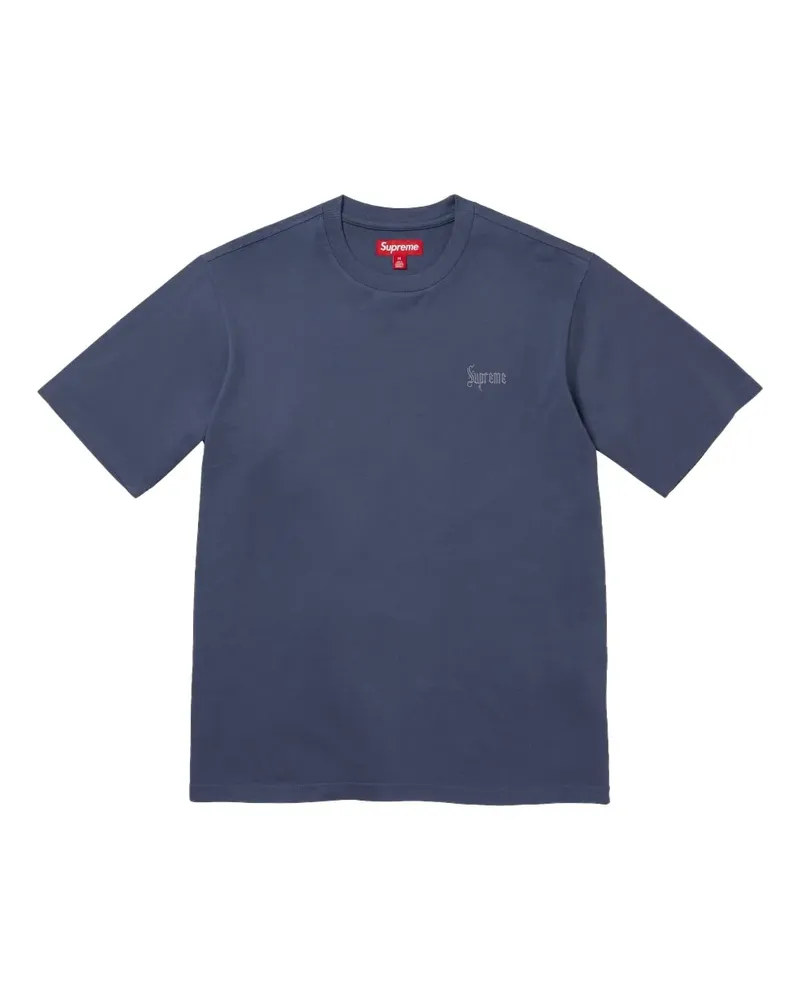 Supreme Being Classic Script Washed T-shirt - Blau Blau