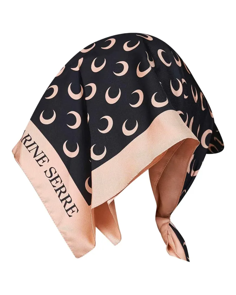 Marine Serre moon-print cap - Schwarz Schwarz