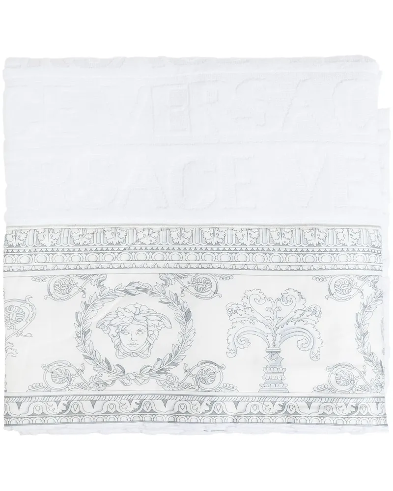 Versace Barocco Badetuch (160cm x 100cm) - Weiß Weiß