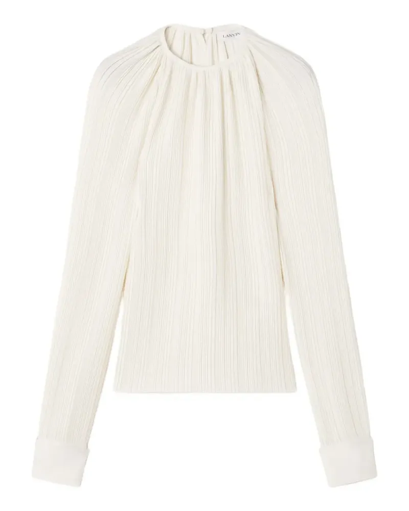 Lanvin Oberteil mit Plissee-Effekt - Weiß Weiß