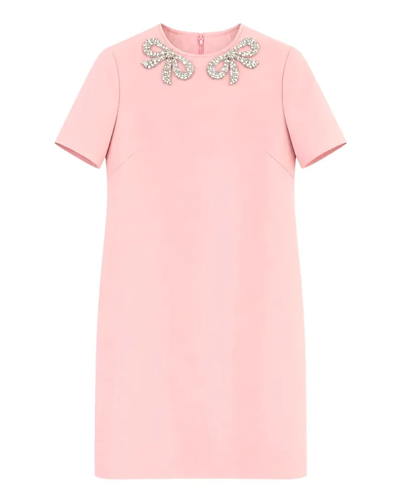 Valentino Garavani Kurzärmeliges Minikleid mit Schleife - Rosa Rosa