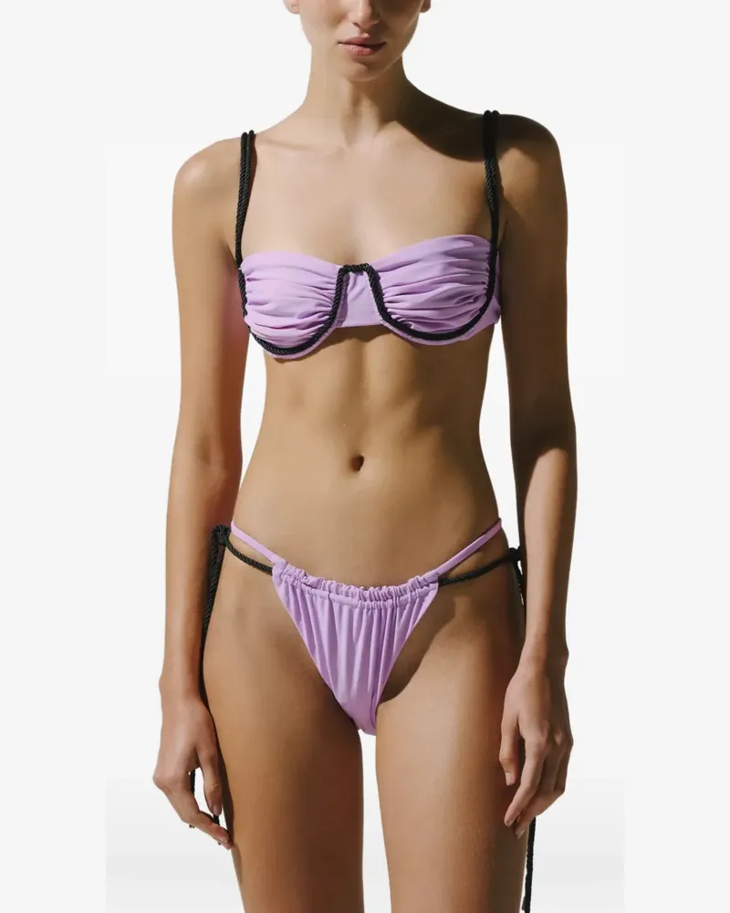 Baobab Collection Lula ruched underwired bikini top - Violett Violett