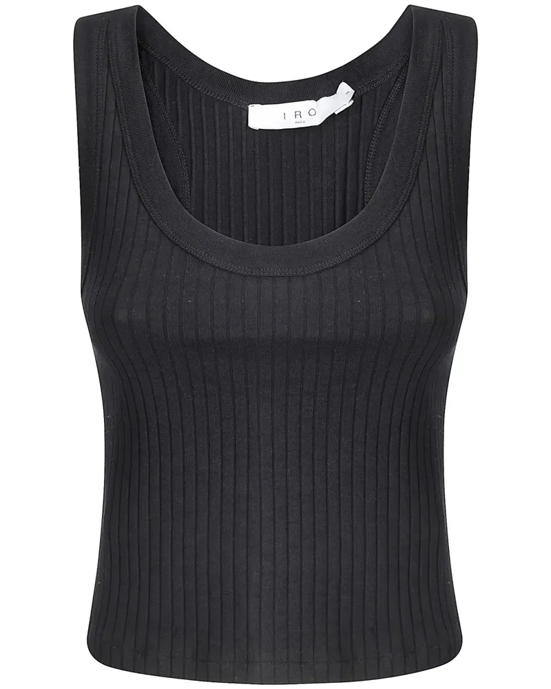 IRO Geripptes Trägershirt - Schwarz Schwarz