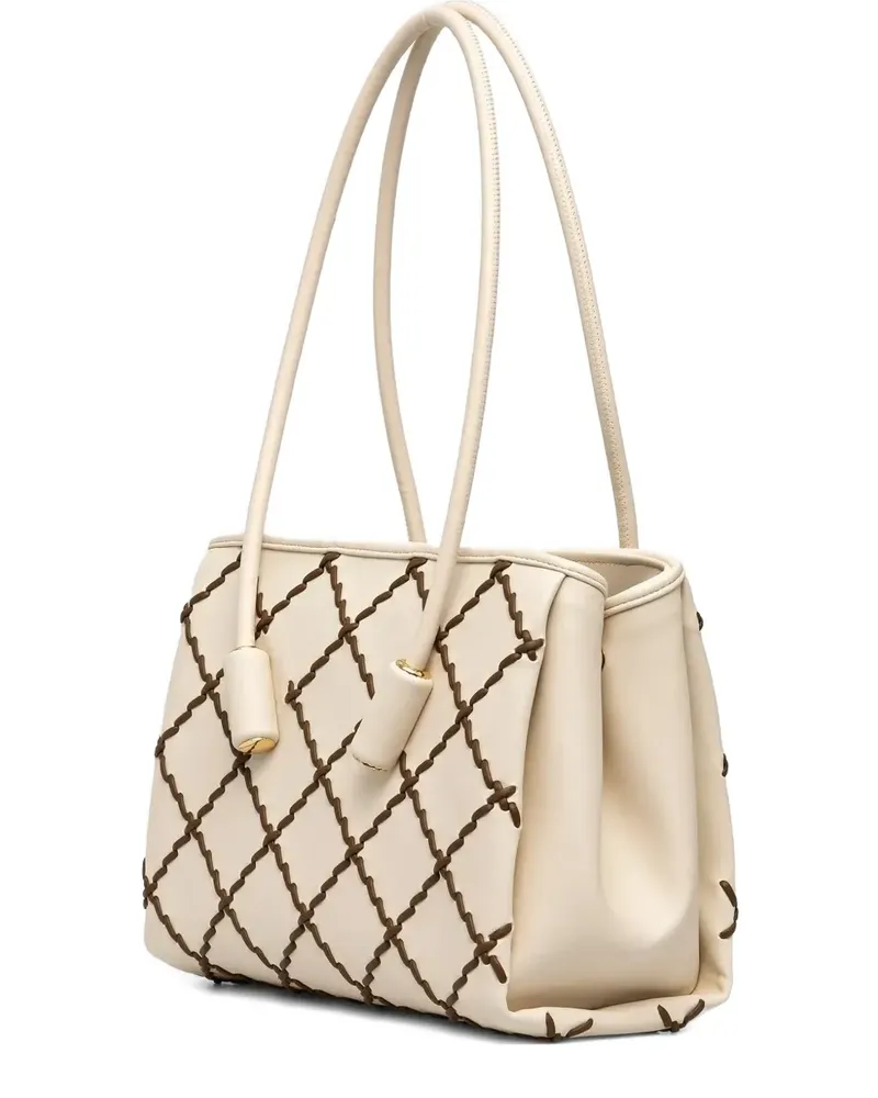 THEMOIRÈ Tote Bag mit Rautenmuster - Nude Nude