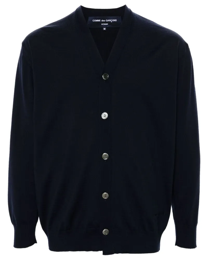 Comme des Garçons Cardigan mit Logo-Stickerei - Blau Blau