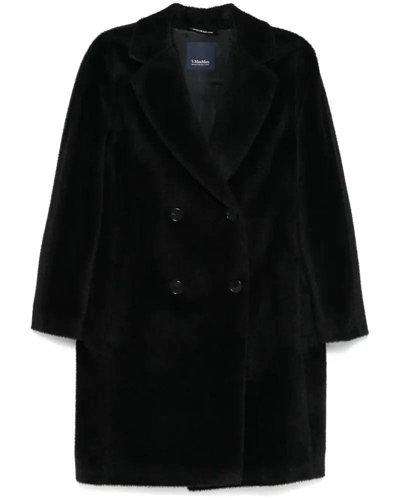 Max Mara Roseto Mantel - Schwarz Schwarz