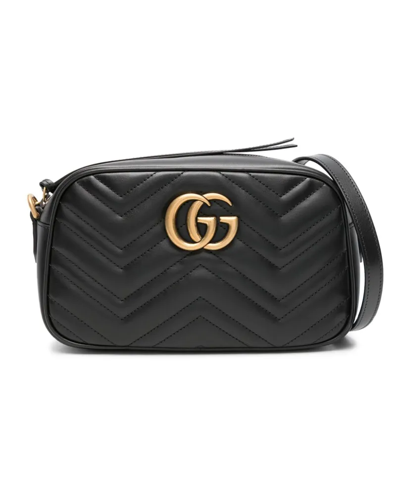 Gucci Kleine GG Marmont Schultertasche - Schwarz Schwarz