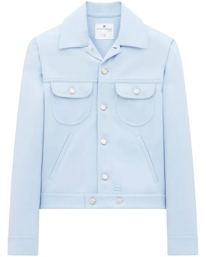 Courrèges Jacke mit Knopfleiste - Blau Blau