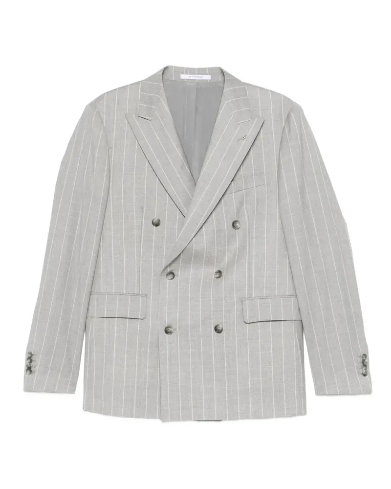 Tagliatore Doppelreihiges Sakko mit Nadelstreifen - Grau Grau