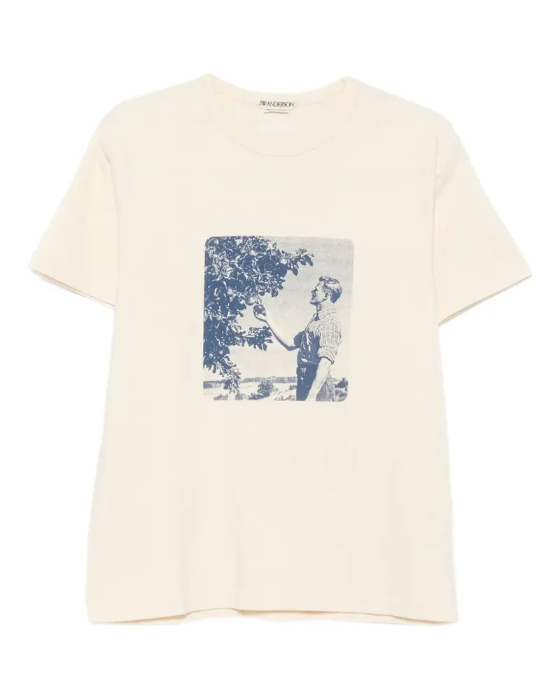 J.W.Anderson T-Shirt mit grafischem Print - Nude Nude