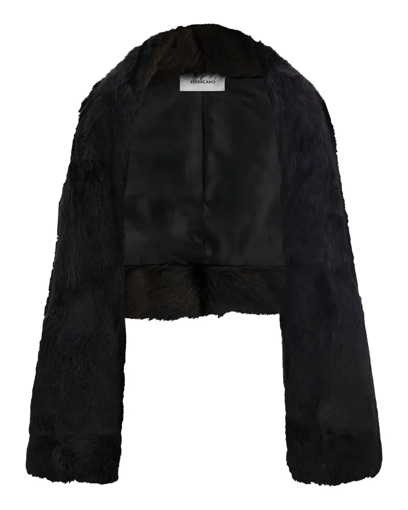 Ferragamo Kid Skin Cropped-Jacke - Braun Braun