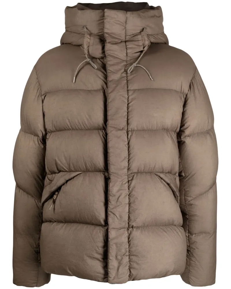 Ten c Gefütterte Kapuzenjacke mit Stehkragen - Braun Braun