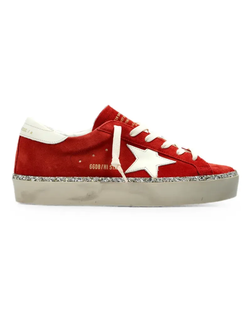 Golden Goose Hi Star glitter-trim sneakers - Rot Rot