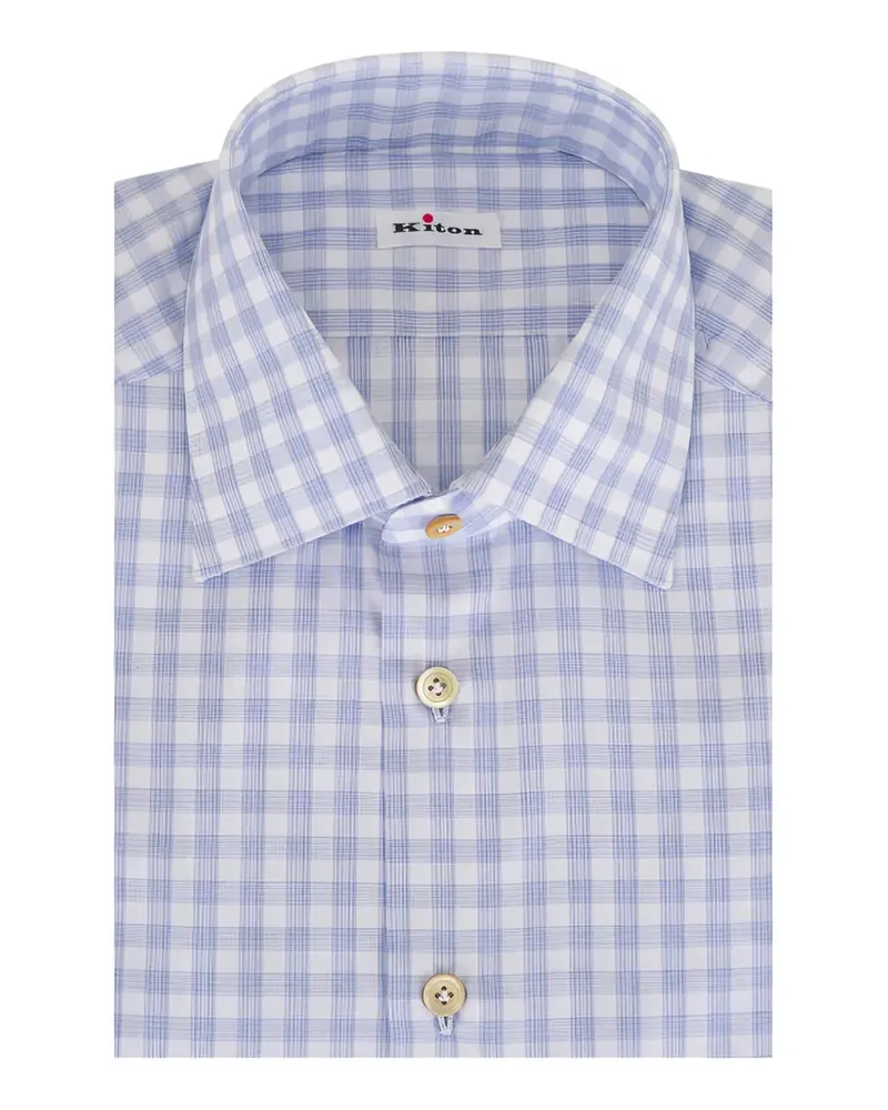 Kiton checked shirt - Blau Blau