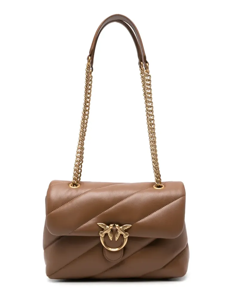 Pinko Gesteppte Love Schultertasche - Braun Braun