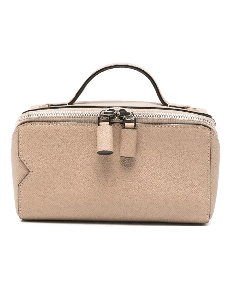 Valextra V-Linien-Tote Bag mit Henkel - Nude Nude