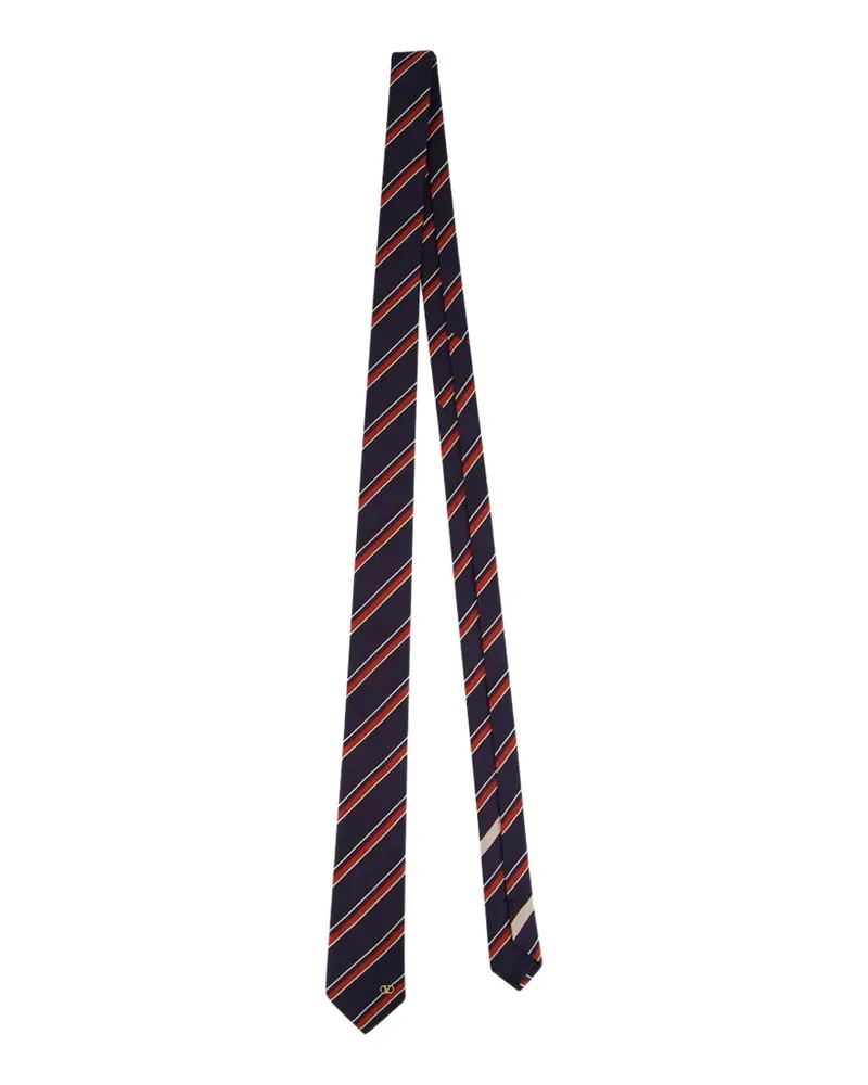 Valentino Garavani striped silk tie - Blau Blau