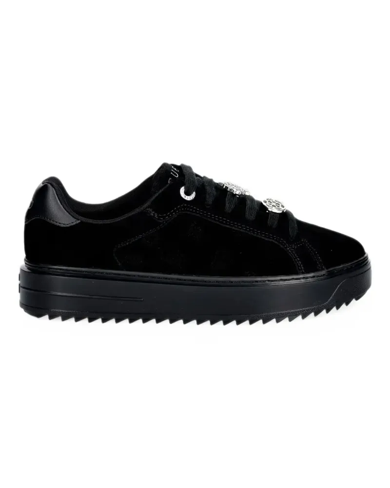 Guess Duena Plateau-Sneakers mit Logoplakette - Schwarz Schwarz