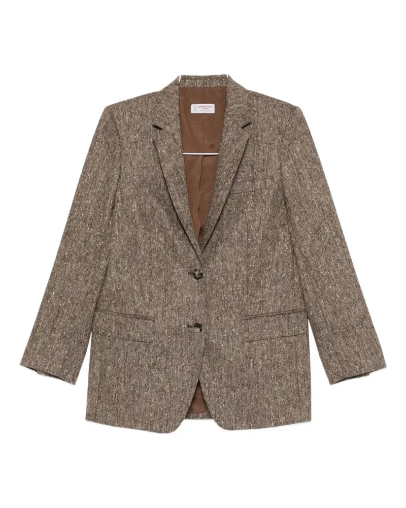 Alberto Biani single-breasted blazer - Braun Braun