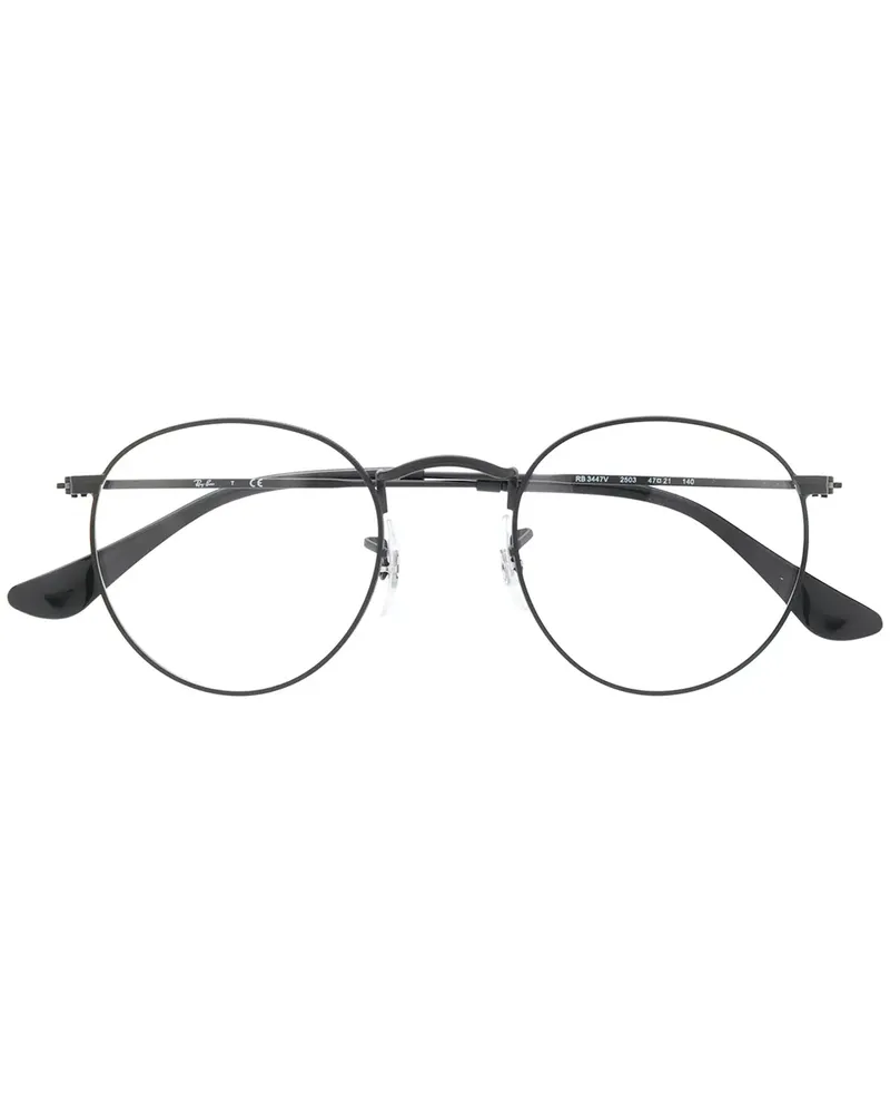Ray Ban Brille mit rundem Gestell - Schwarz Schwarz