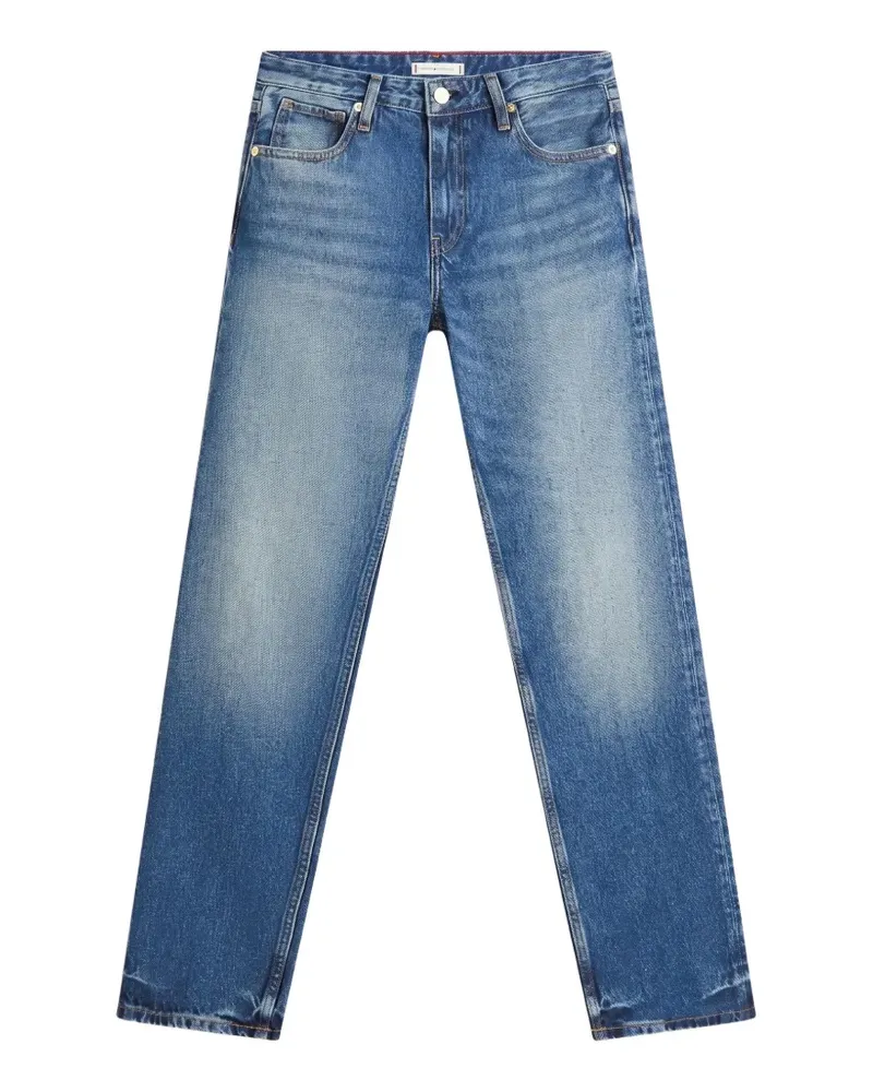 Tommy Hilfiger Halbhohe Straight-Leg-Jeans - Blau Blau
