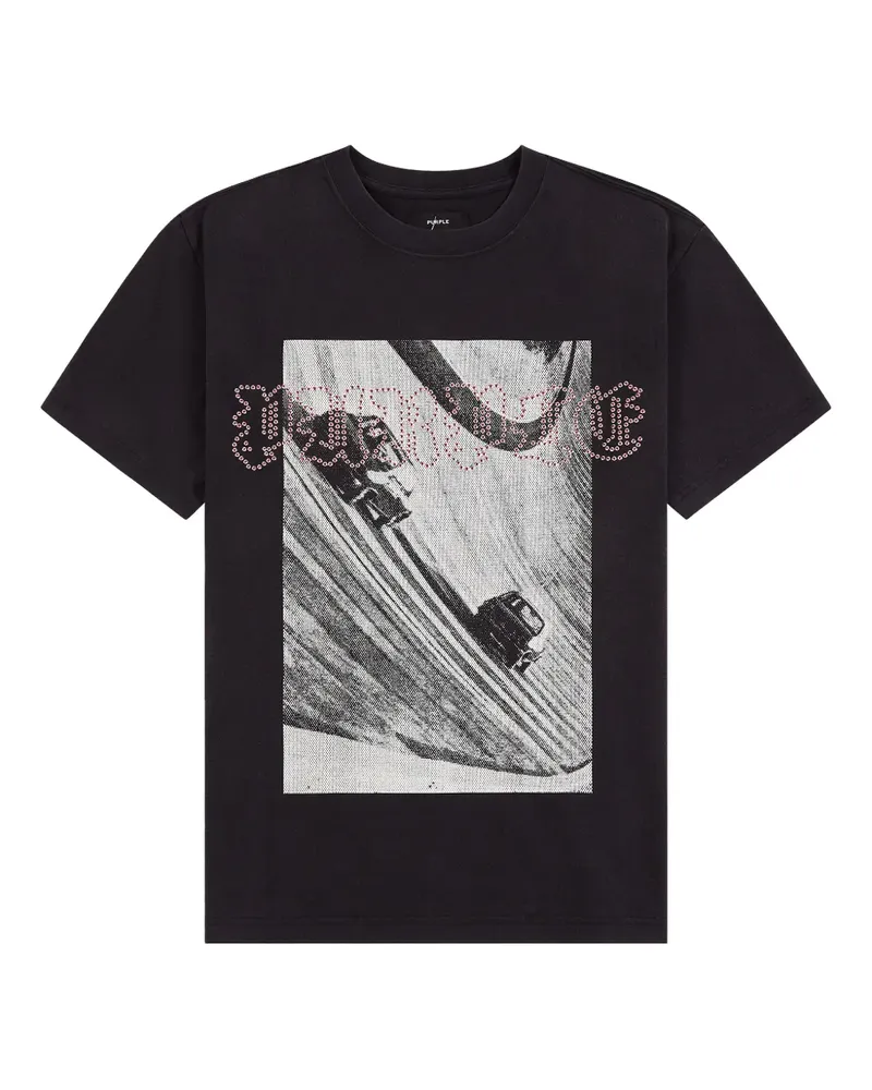 PURPLE BRAND Convoy graphic T-shirt - Schwarz Schwarz