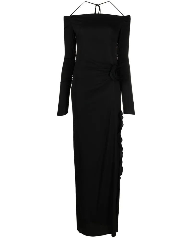 Blumarine Schulterfreies Kleid - Schwarz Schwarz