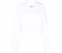 Sweatshirt mit Stehkragen - Weiß