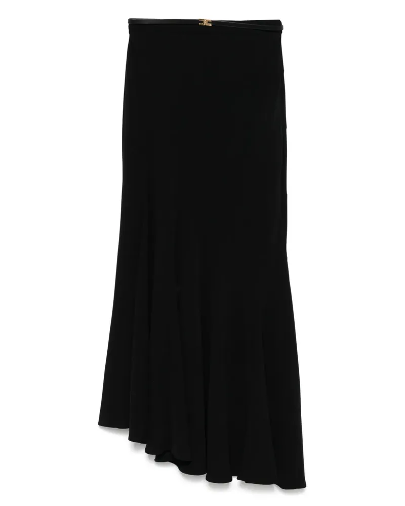 Elisabetta Franchi Asymmetrischer Midirock - Schwarz Schwarz