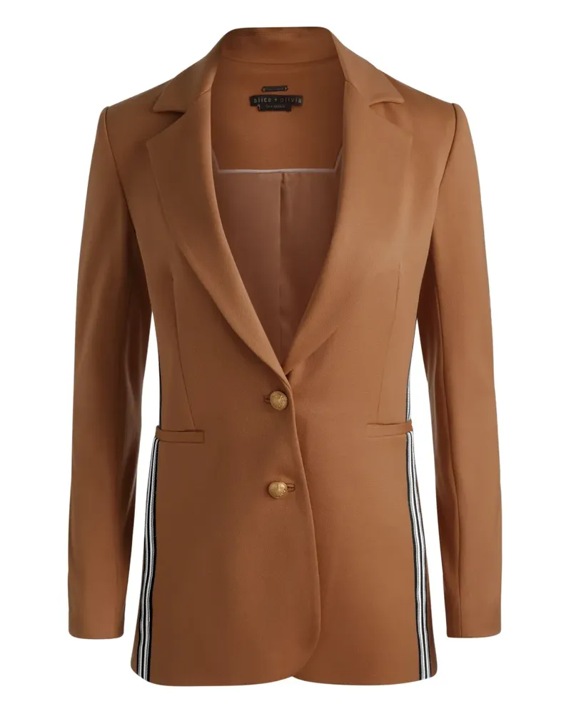 Alice + Olivia Breann Blazer mit Seitenstreifen - Braun Braun