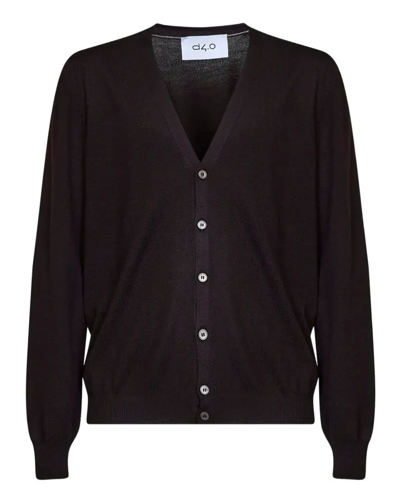 D4.0 Cardigan mit V-Ausschnitt - Braun Braun