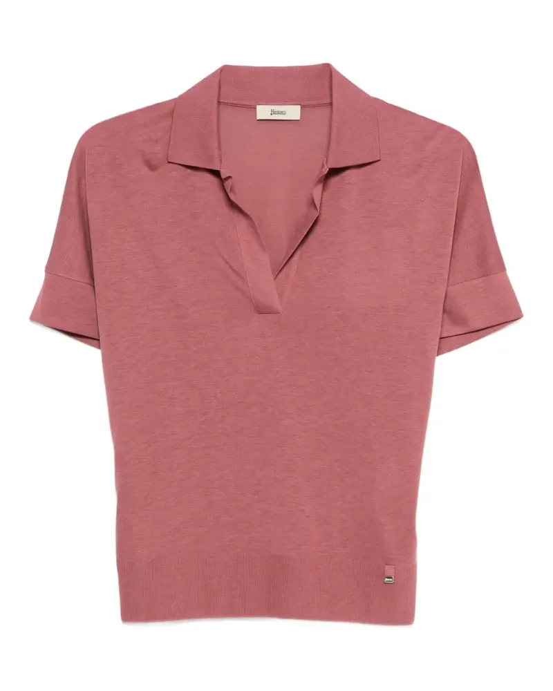 Herno V-neck short-sleeve T-shirt - Rosa Rosa