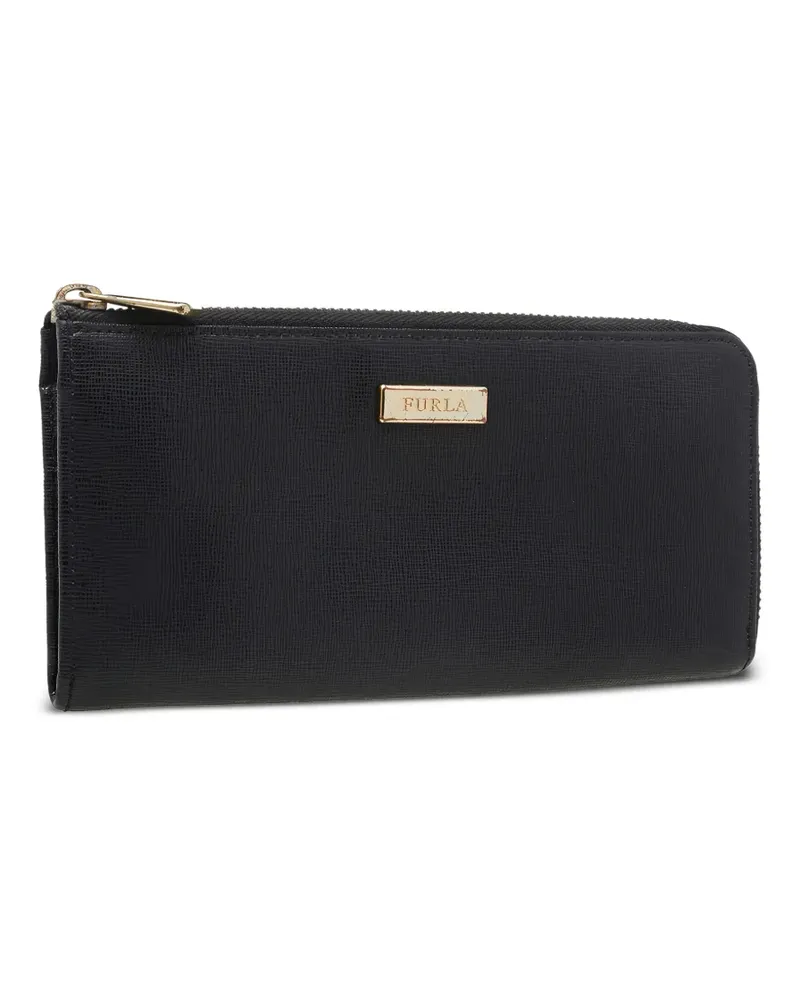 Furla zip-around leather wallet - Schwarz Schwarz