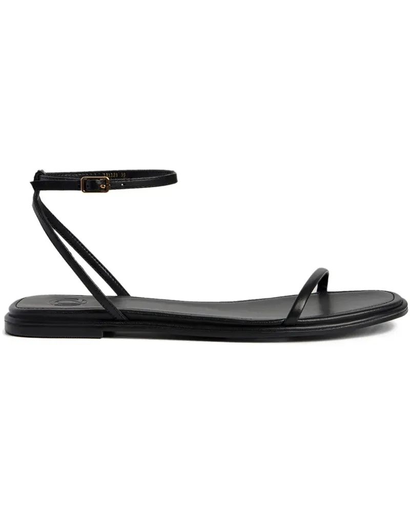 12 STOREEZ Sandalen mit Knöchelriemen - Schwarz Schwarz