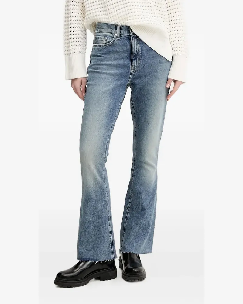 HUGO BOSS Schlagjeans mit ausgefranstem Saum - Blau Blau