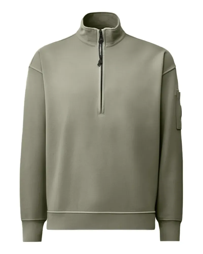 C.P. Company Lens-detail quarter-zip sweatshirt - Grün Grün