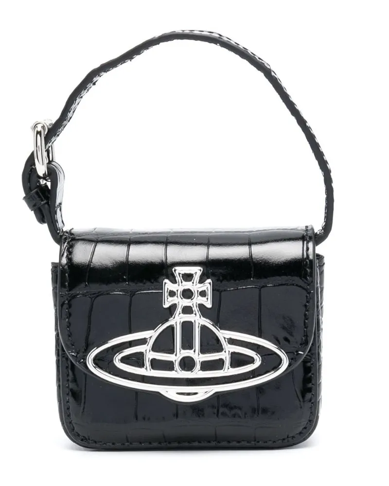 Vivienne Westwood Mini-Tasche mit Logo-Schild - Schwarz Schwarz