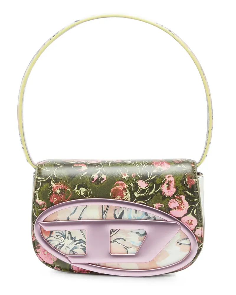 Diesel 1DR-Iconic Schultertasche mit Blumenprint - Grün Grün