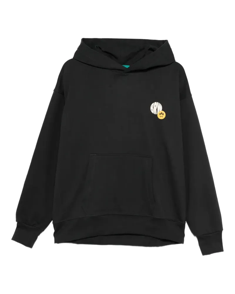 BARROW graphic hooded sweatshirt - Schwarz Schwarz